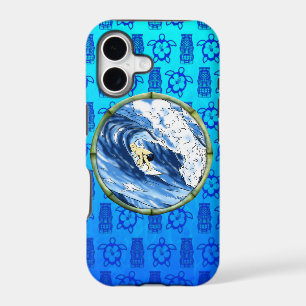 Surfer In Bamboo Circle iPhone 17 Case