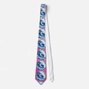 Surfer In Bamboo Circle Neck Tie