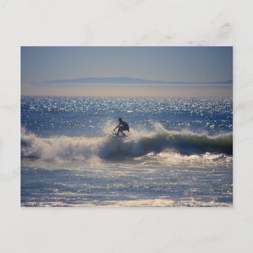 Surfer in Huntington Beach California Postcard