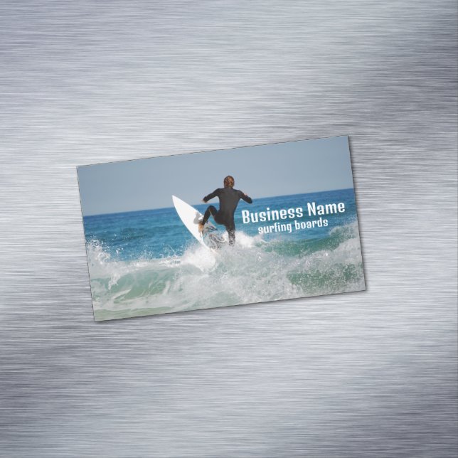 Surfer in sea.  customizable Business Card (In Situ)
