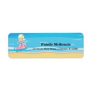 Surfer kids label