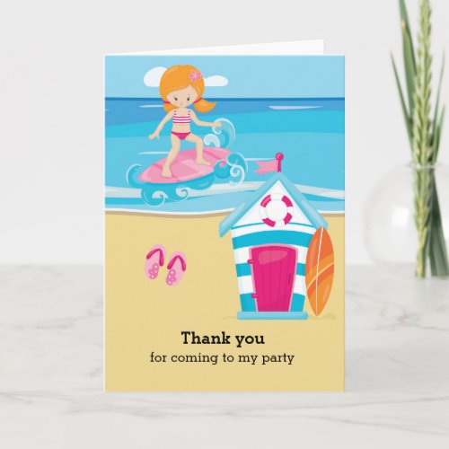 Surfer Kids Thank You Card