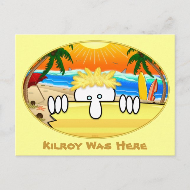 Surfer Kilroy Postcard 2 (Front)