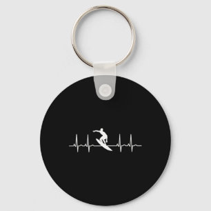 Surfer Life Sound Waves Love For Surfing Pion Desi Keychain
