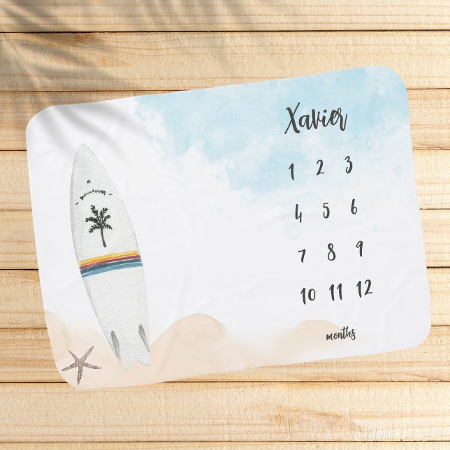Surfer Milestone Baby Blanket (Creator Uploaded)