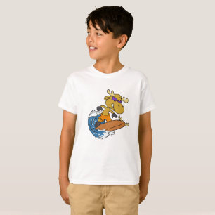 Surfer moose on Blue Ocean Wave choose back colo T-Shirt