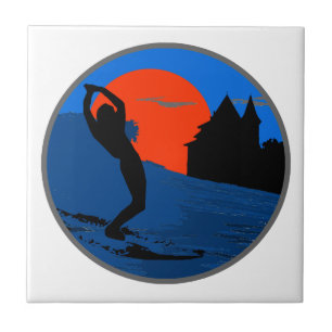 Surfer of Biarritz Ceramic Tile