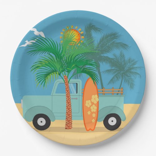 Surfer Paper Plate