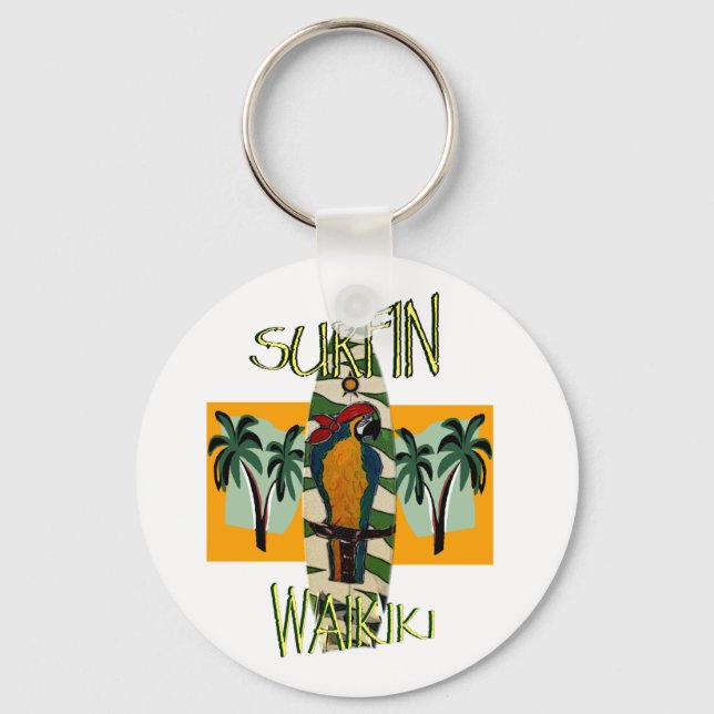 SURFER PARROT KEYCHAIN (Front)