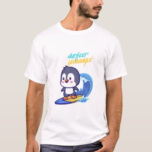 Surfer penguin T_Shirt