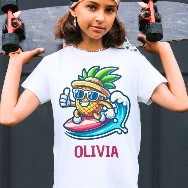 Surfer Pineapple Hits the Waves Personalized T-Shirt (Creator Uploaded)
