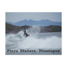 Surfer Playa Madera, Nicaragua Postcard