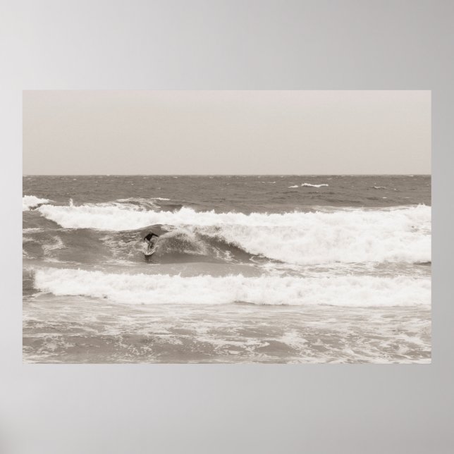 Surfer practising a surfing poster (Front)
