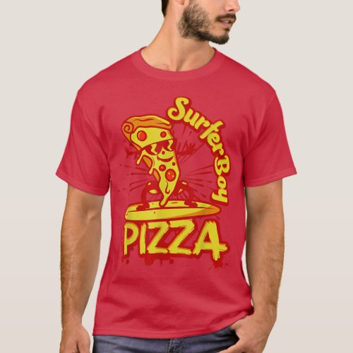 Surfer  Retro Pizza Boy 1634  T_Shirt