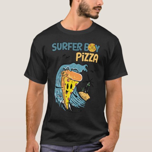 Surfer  Retro Pizza Boy T_Shirt