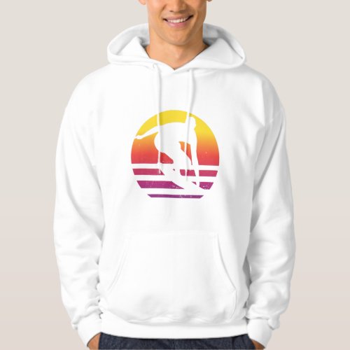 Surfer Retro Surfing Sunset Hoodie