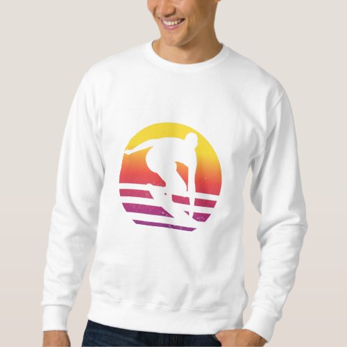 Surfer Retro Surfing Sunset Sweatshirt