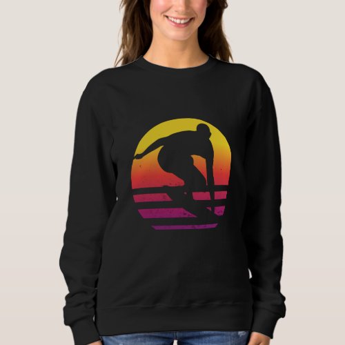 Surfer Retro Surfing Sunset Sweatshirt