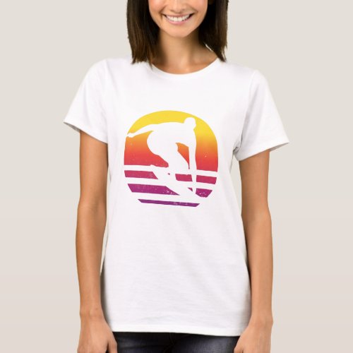 Surfer Retro Surfing Sunset T_Shirt