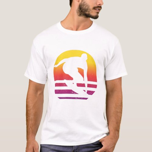 Surfer Retro Surfing Sunset T_Shirt