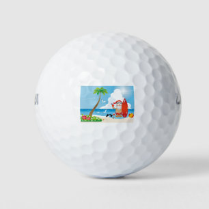surfer santa claus golf balls