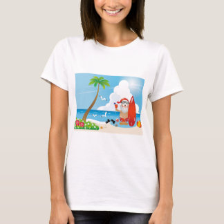 surfer santa claus T-Shirt