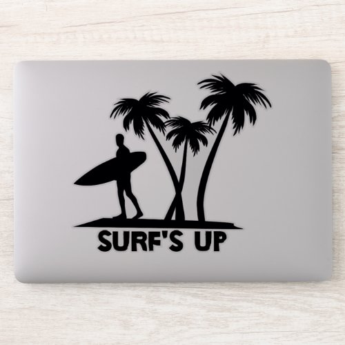 Surfer Silhoette Sticker