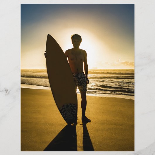 Surfer silhouette during sunrise (Front)