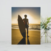 Surfer silhouette during sunrise (Standing Front)
