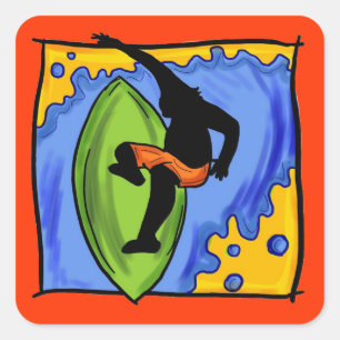 Surfer stickers