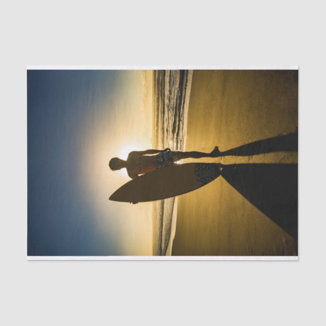 Surfer Sunrise Tissue Paper (Front)