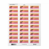 Surfer Sunset Pink Orange Return Address Label (Full Sheet)