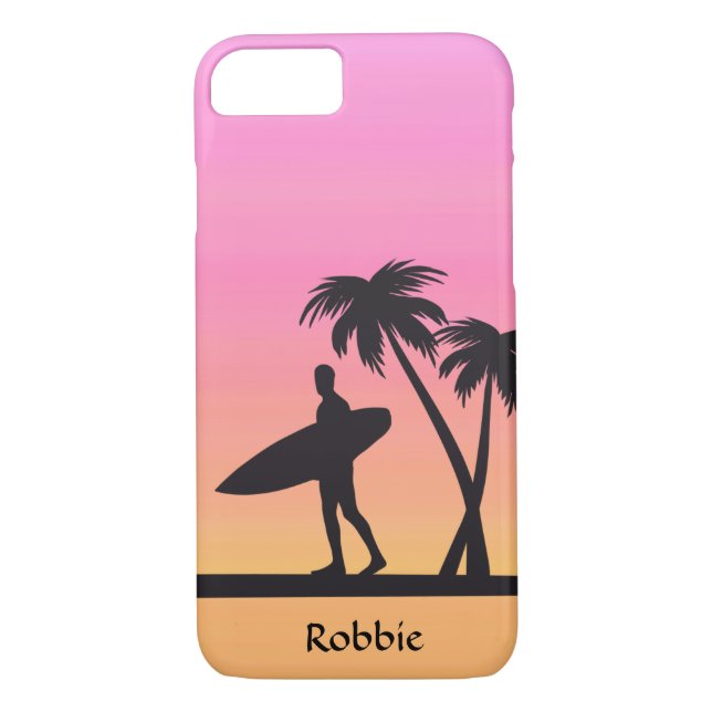 Surfer Sunset Silhouette Sports IPhone 8/7 Case (Back)