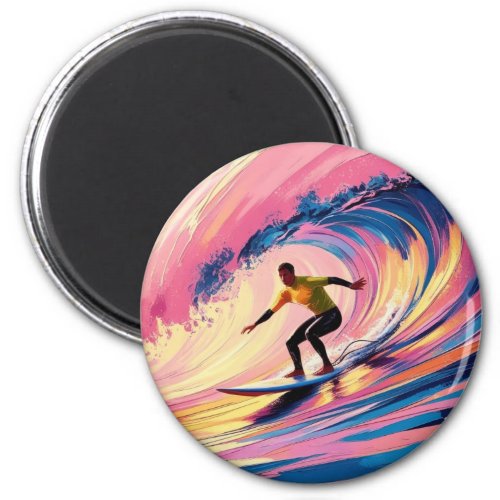 Surfer Surfing Magnet
