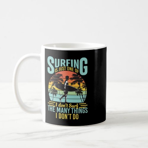 Surfer Surfing Vintage Retro Sunset 58 Coffee Mug