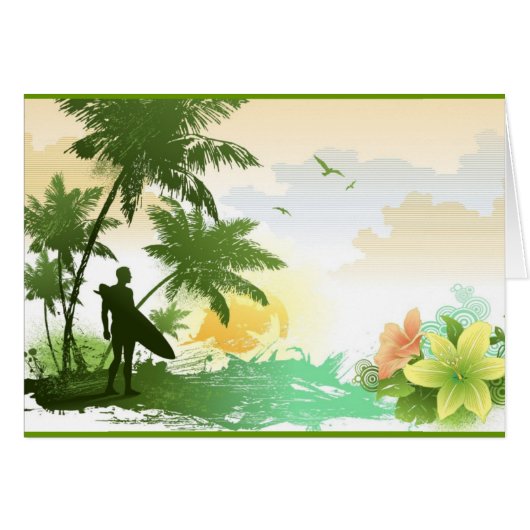 Surfer Theme Cards (Front Horizontal)