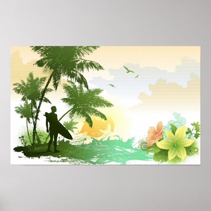 Surfer Theme Print