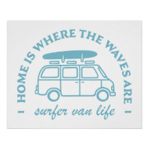 Surfer van life road trip surf lover quotes