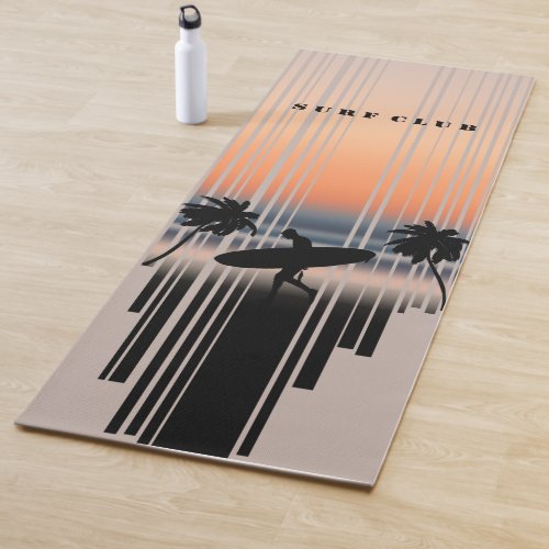 Surfer Walking Into Beach At Sunset  Surf Life   Yoga Mat