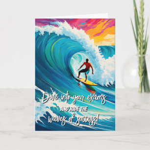 surfer water waves success card GCSE ALevel SAT