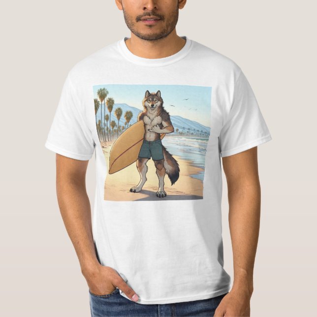 Surfer Wolf T-Shirt (Front)