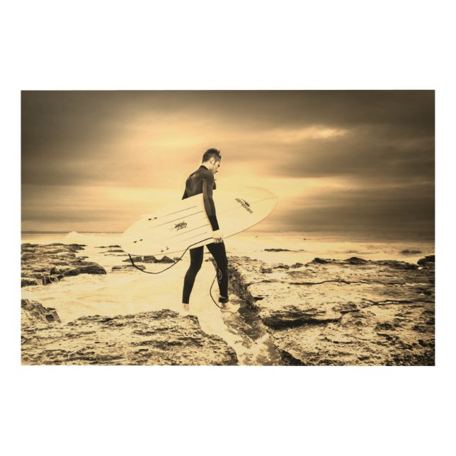 Surfer Wood Wall Art (Front)