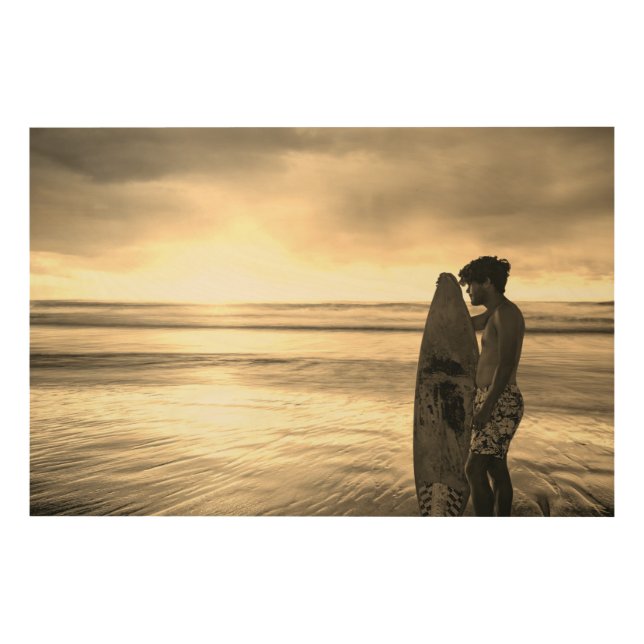 Surfer Wood Wall Art (Front)