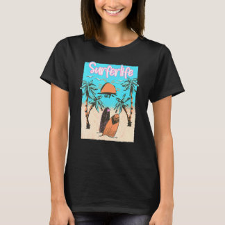 Surferlife Surfing Beach Surfer Vintage Surf T-Shirt