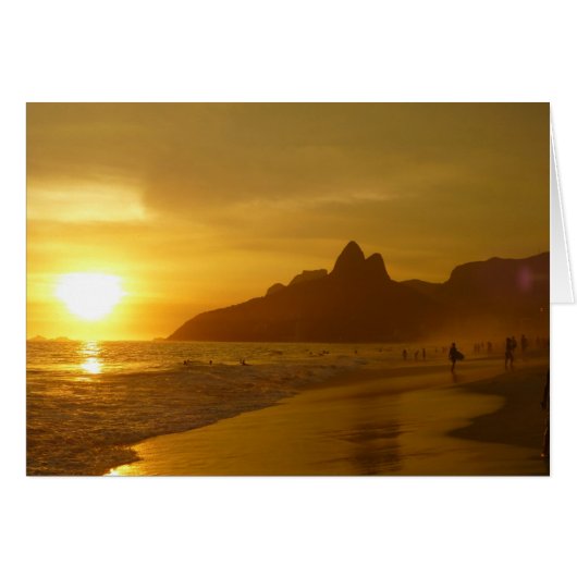 Surfers at Sunset Cards (Front Horizontal)