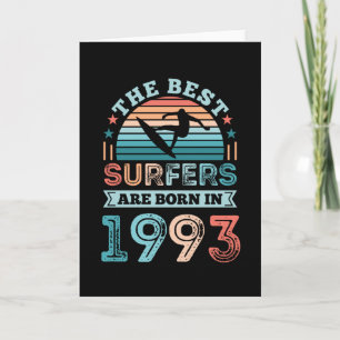 Surfers born 1993 30th Birthday surfing Gift Card