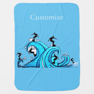 Surfers Everywhere Thunder_Cove  Baby Blanket