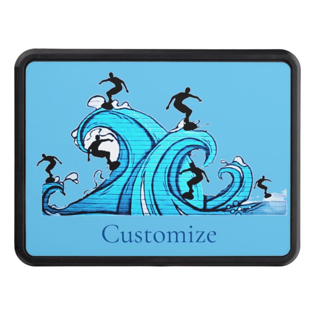 Surfers Everywhere Thunder_Cove  Hitch Cover (Front)