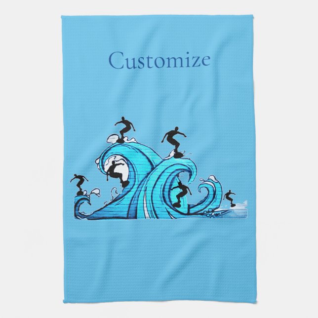 Surfers Everywhere Thunder_Cove  Kitchen Towel (Vertical)