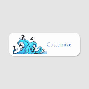 Surfers Everywhere Thunder_Cove Name Tag